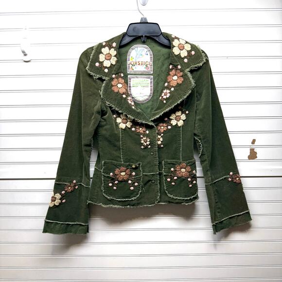 Joystick by Johnny Was Embroidered Lined Corduroy Blazer/Jacket Size S - Picture 1 of 16